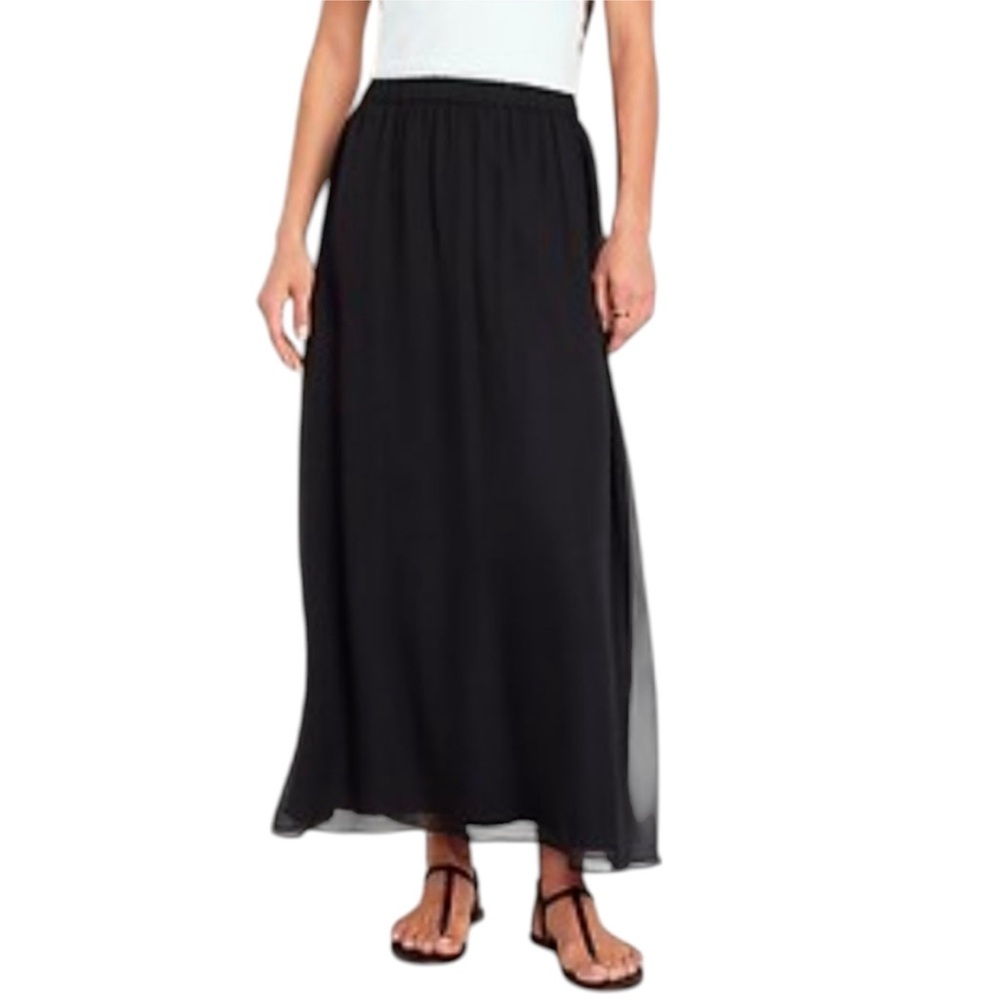 Old Navy Elegant Black Maxi Skirt